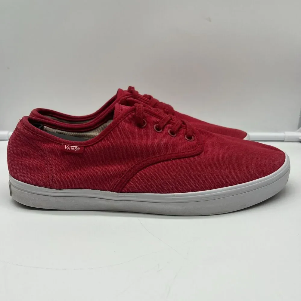 Vans Off The Wall Red Canvas Classic Skateboard Shoes Men's 9 Women's 10.5 TB4R